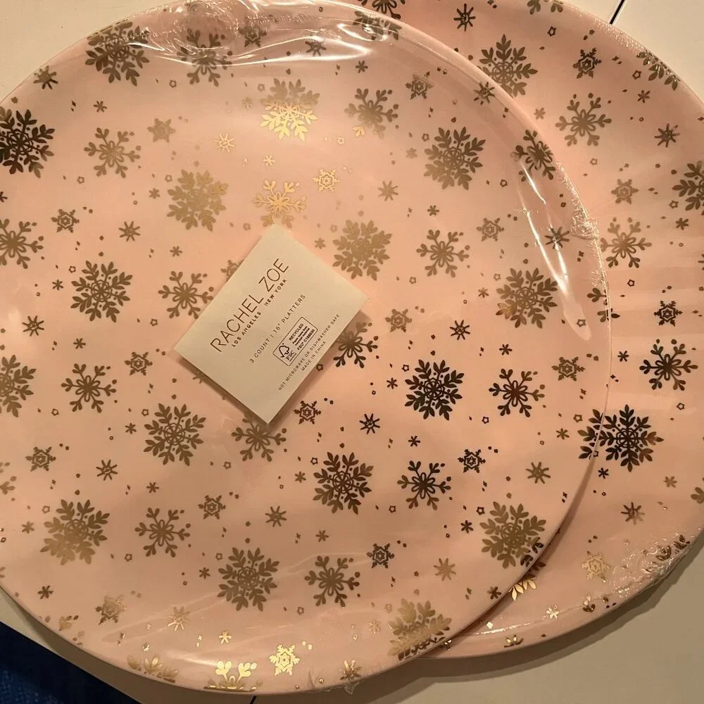 Plastic Reusable Large Holiday Serving Platters by Rachel Zoe (new / 16